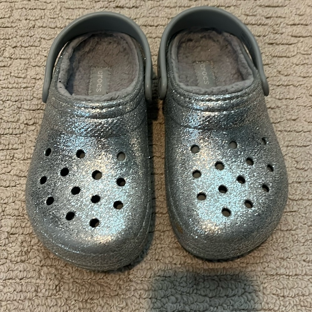 Crocs, kids size 13. Lined
